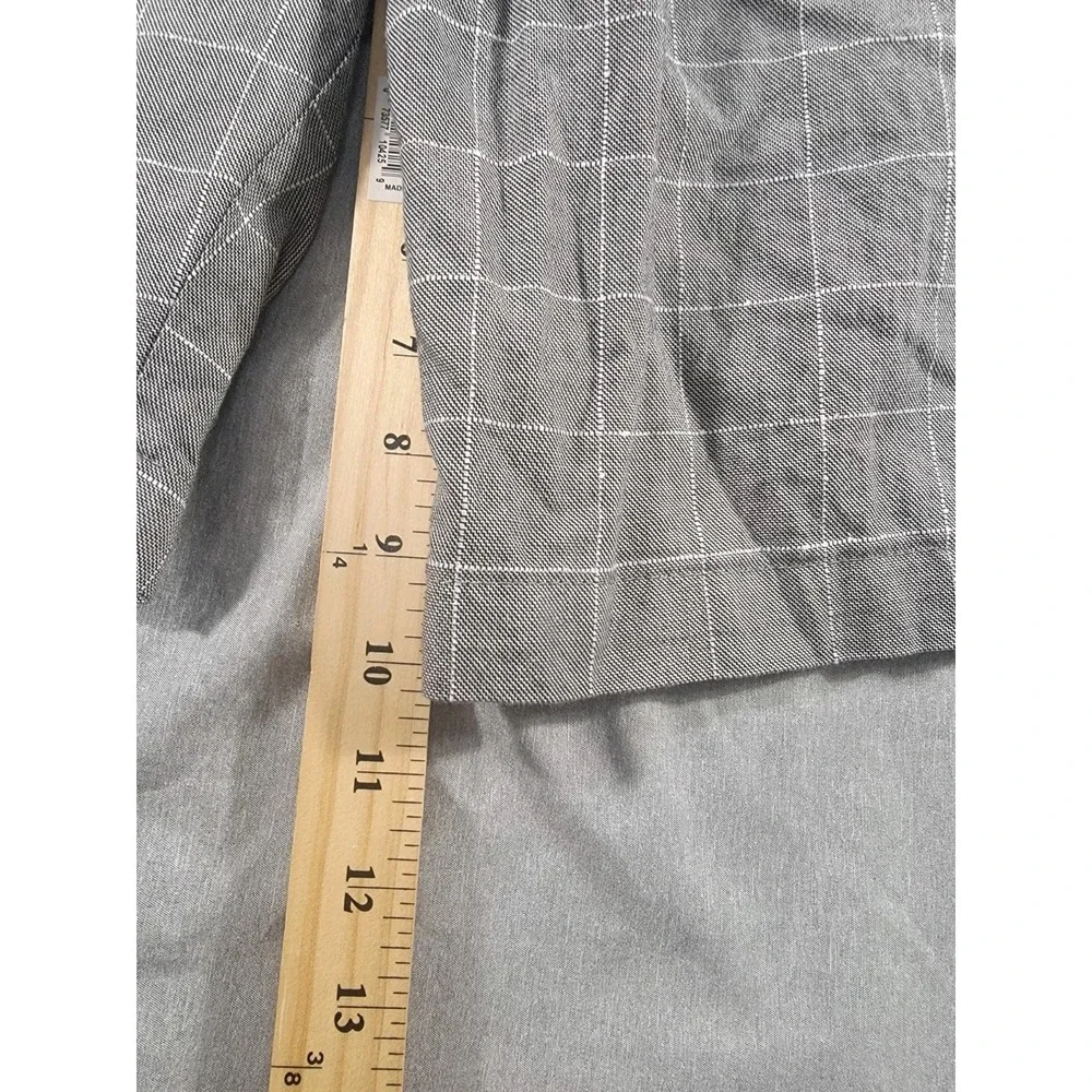 BANANA REPUBLIC Emerson Shorts Mens 38 Gray Check Plaid‎ Chino 10